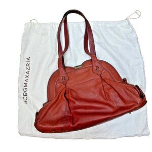 BCBGMaxazria Large, leather, cognac brown tote Bag Purse Vintage w/Dustbag